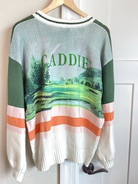Anthropologie Golf Cardigan Sweater Daily Practice Balloon Sleeve New Caddie